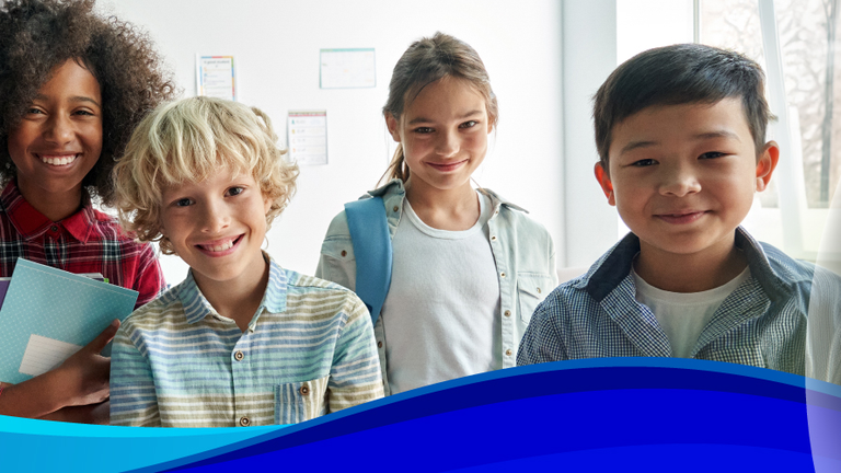 Miami-Dade Mental Heath Services Banner, featuring a group of children smiling