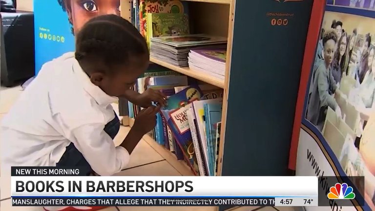 A screenshot of a NBC news video about Books for Free