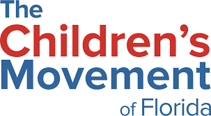 A logo for The Children's Movement of Florida organization